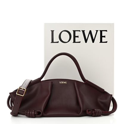 Loewe Shiny Nappa Calfskin Small Paseo Bag Burgundy 10 of 10