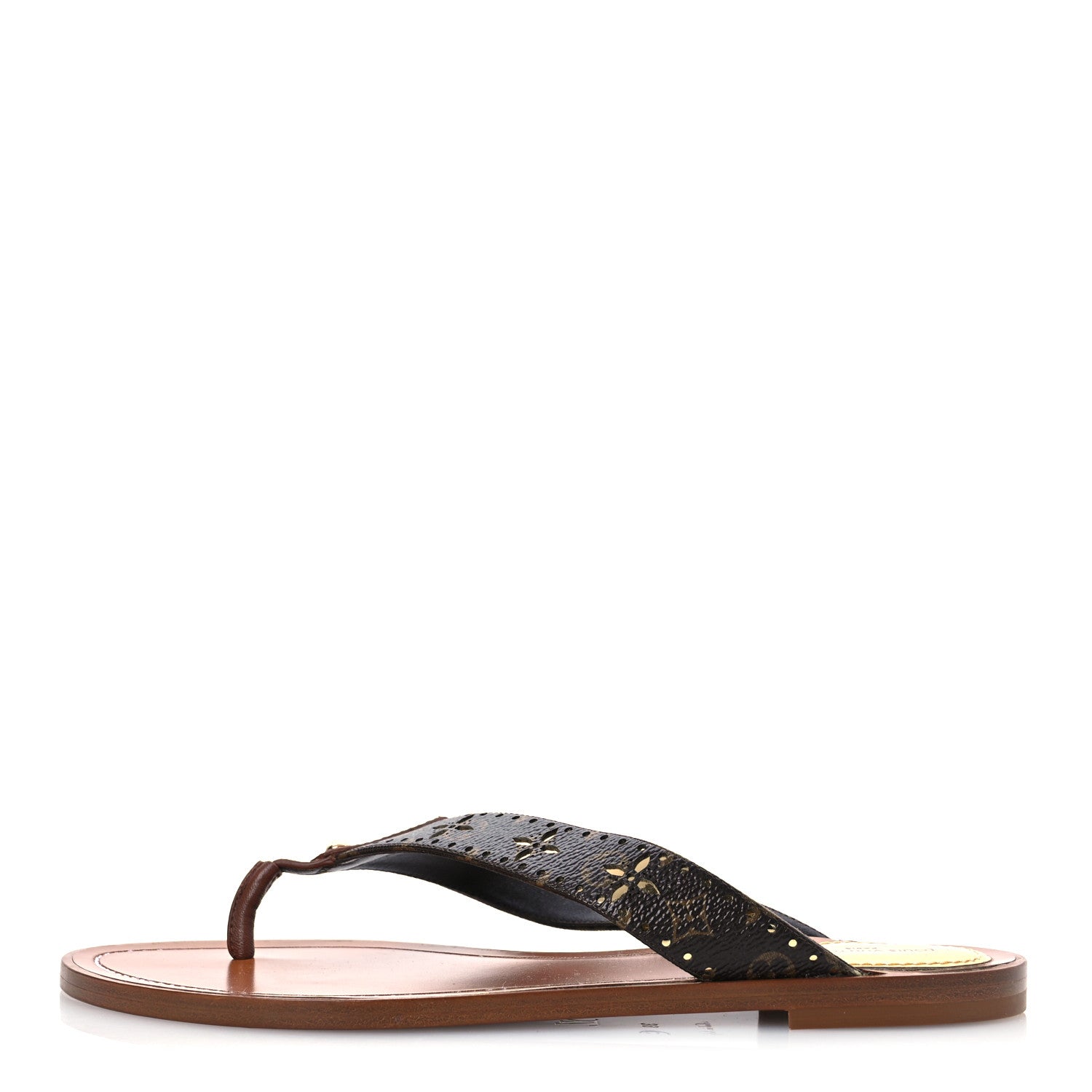 Louis Vuitton Monogram Sunny Flat Thong Sandals 39 Brown 1 of 12