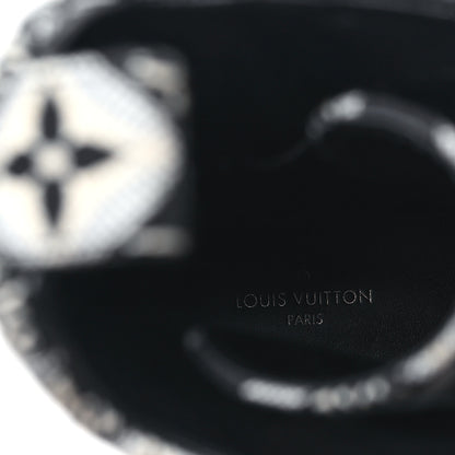 Louis Vuitton Suede Calfskin Jacquard Since 1854 Laureate Platform Desert Boots 40 Black 7 of 8
