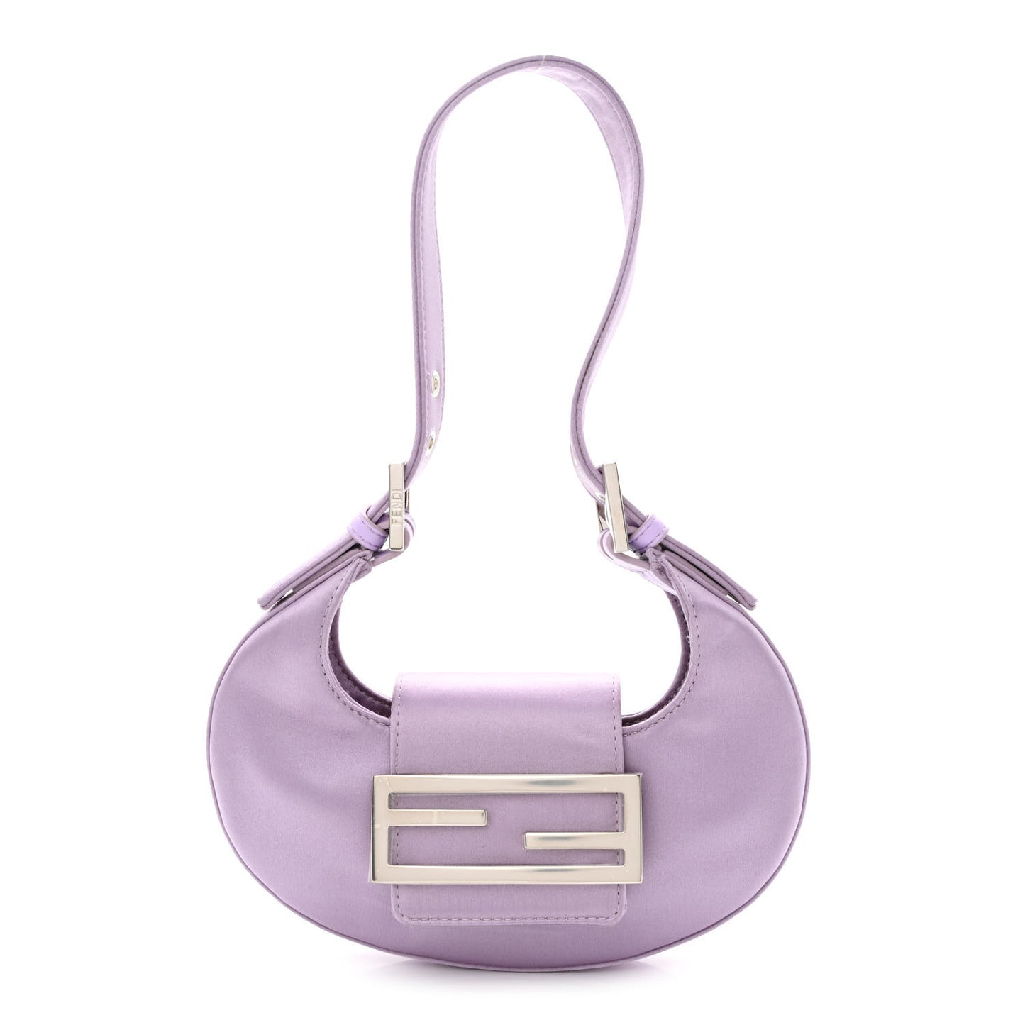Silk Satin Mini Cookie Hobo Bag Lilla