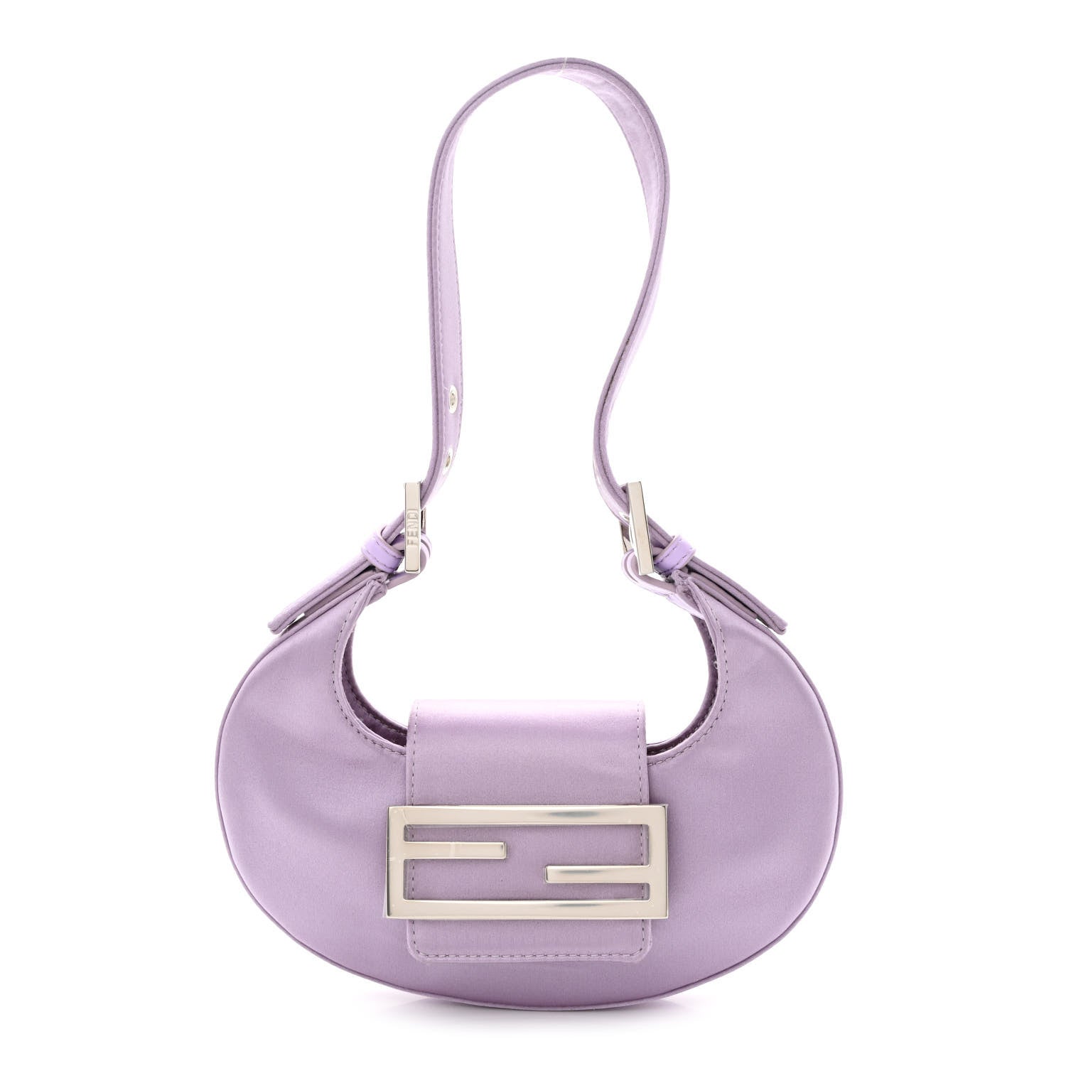 Fendi Silk Satin Mini Cookie Hobo Bag Lilla 1 of 11