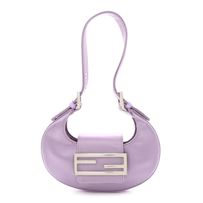 Fendi Silk Satin Mini Cookie Hobo Bag Lilla 1 of 11