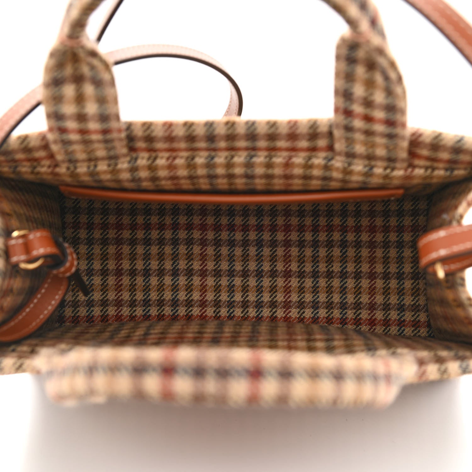Celine Tweed Calfskin Triomphe Small Cabas Thais Multicolor 5 of 9