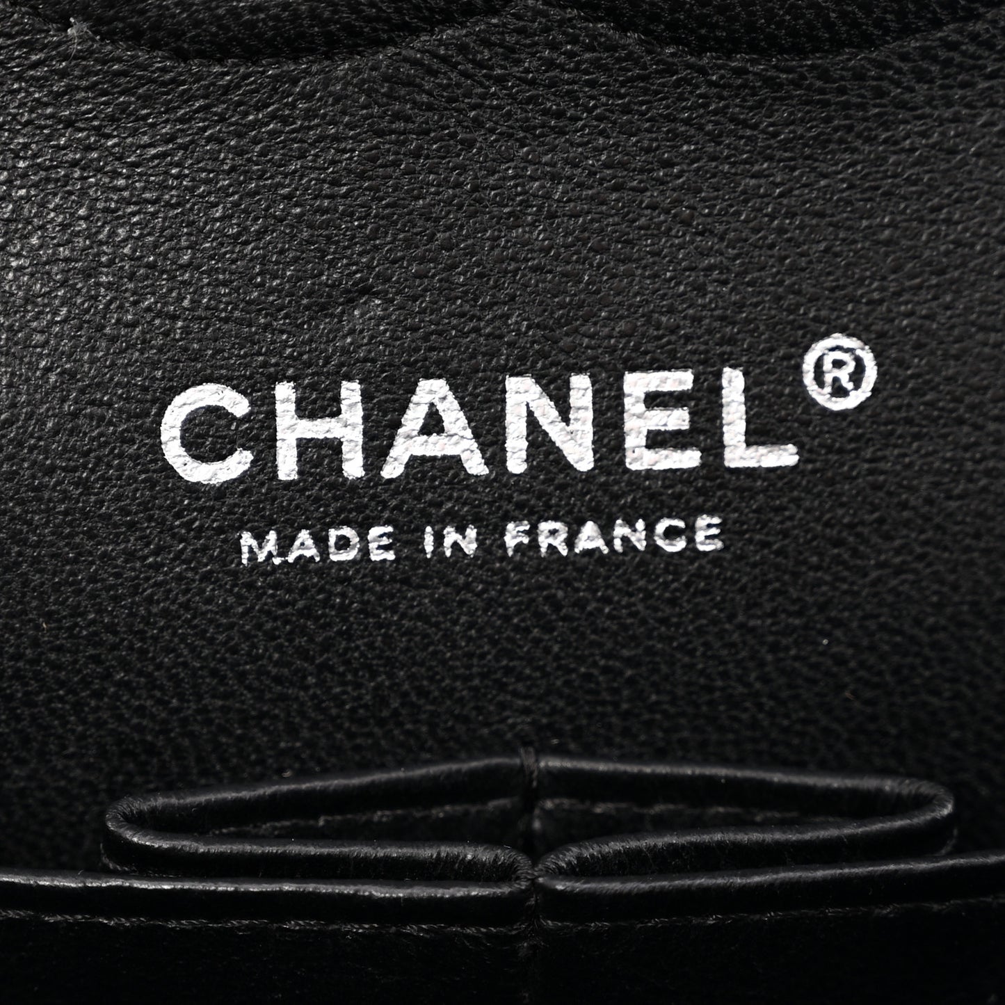 Distressed Patent Quilted Medium Double Flap Black