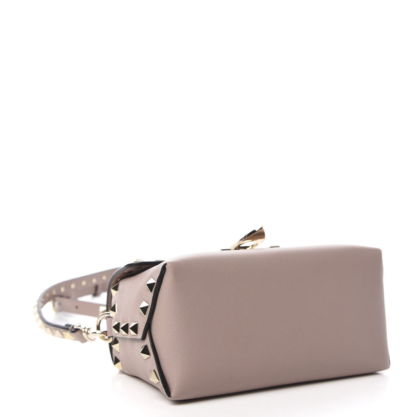 Calfskin Mini Rockstud Crossbody Bag Poudre