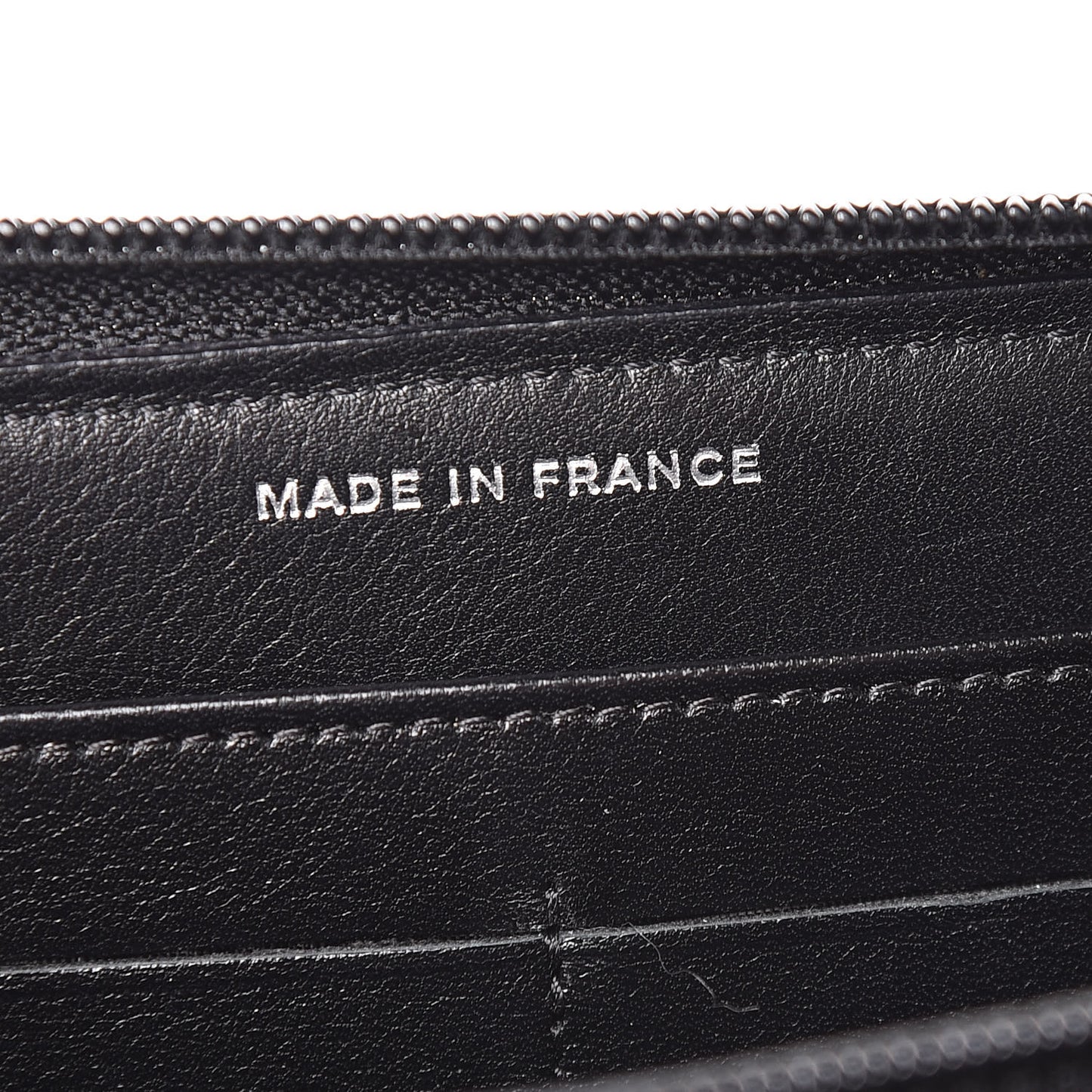 Patent Large Gusset CC Zip Wallet Black