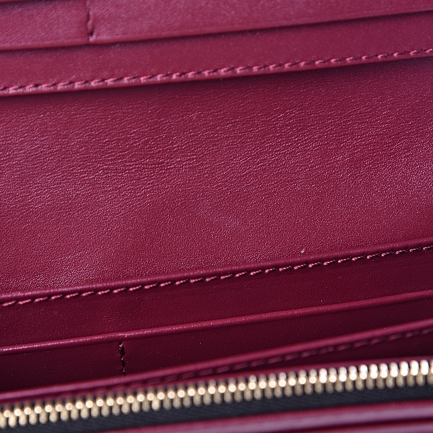 Signature Grain Calfskin Check Embossed Porter Continental Wallet Dark Plum