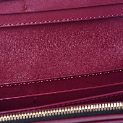 Burberry Signature Grain Calfskin Check Embossed Porter Continental Wallet Dark Plum 9 of 9