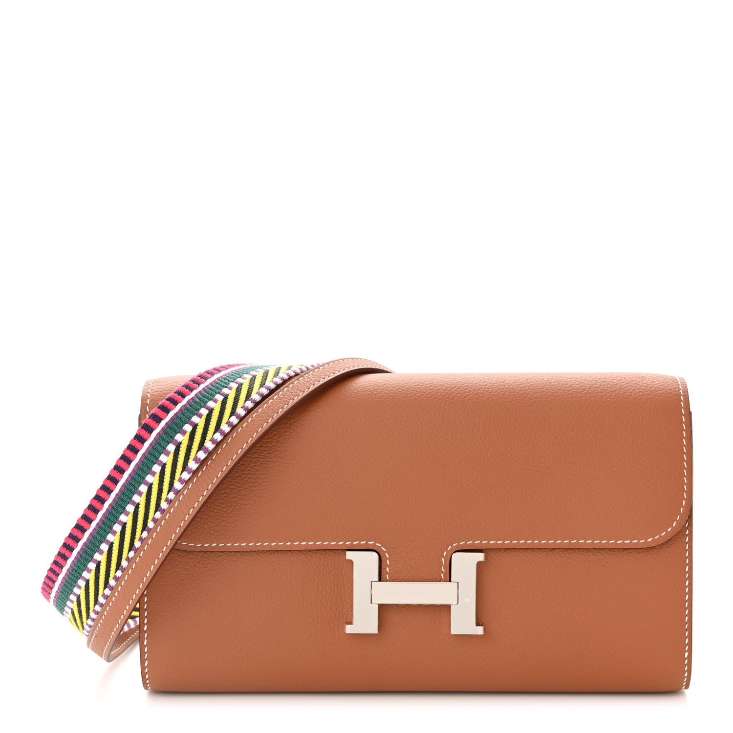 Hermes Evercolor Cavale Constance Long Wallet To Go Gold Multicolor 1 of 11
