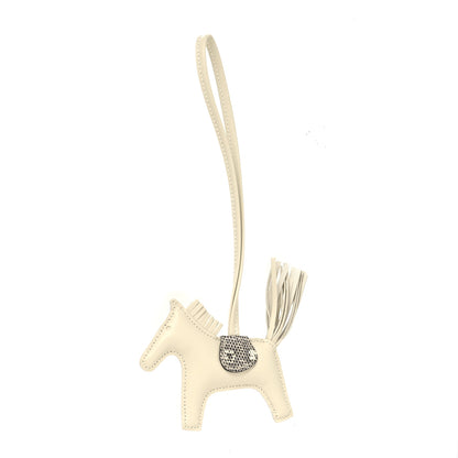 Hermes Milo Lambskin Lizard Grigri Rodeo Horse Bag Charm PM Beton Ombre 1 of 3