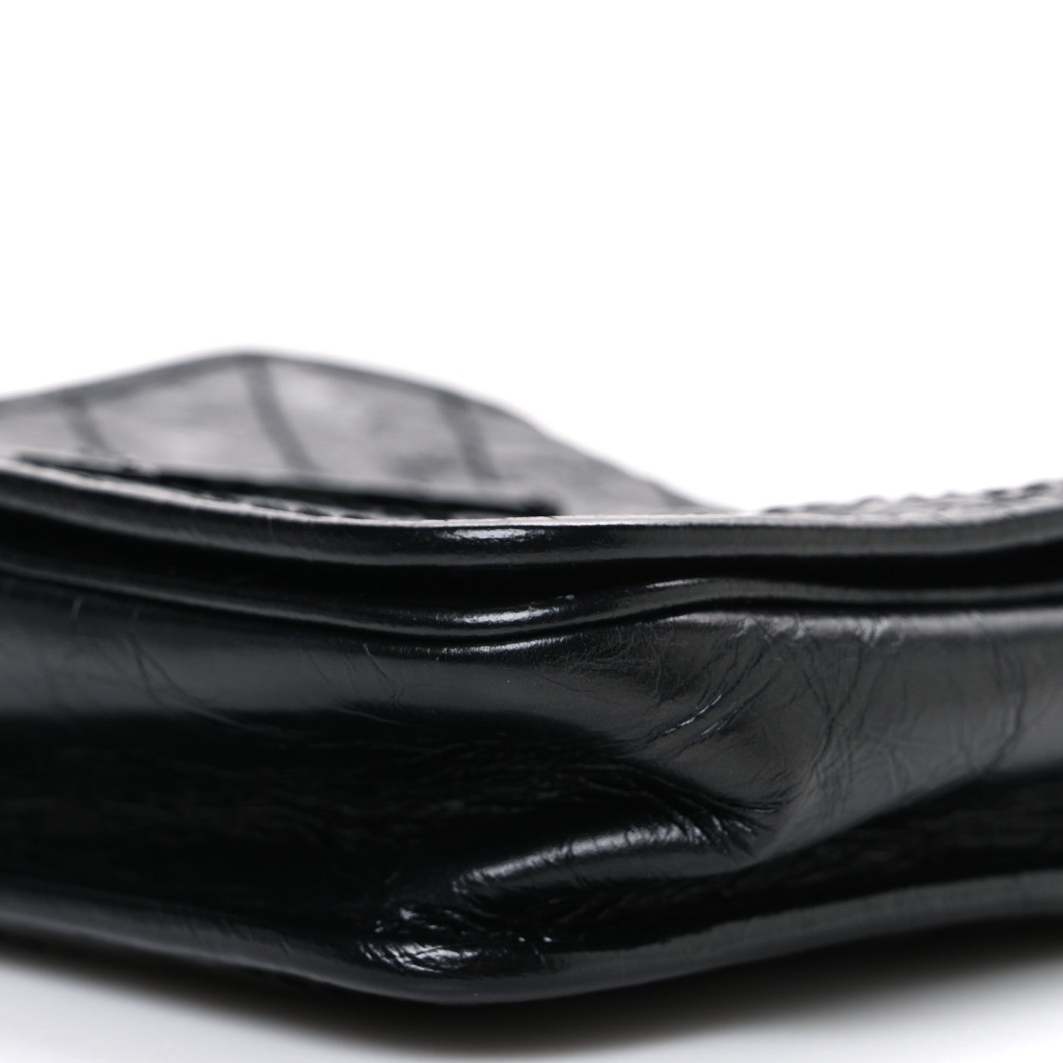 Saint Laurent Crinkled Calfskin Matelasse Monogram Niki Chain Wallet Black 10 of 10
