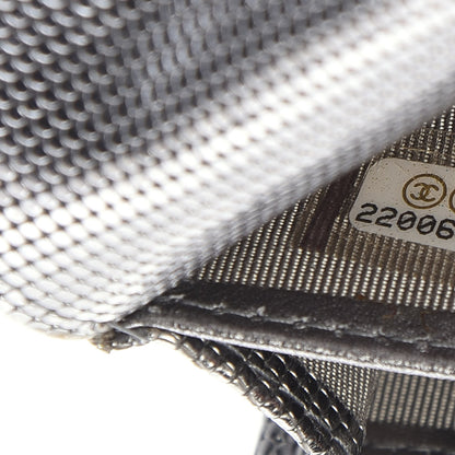 Chanel Metallic Calfskin Quilted Pixel Effect Large Flap Wallet Silver 6 of 6