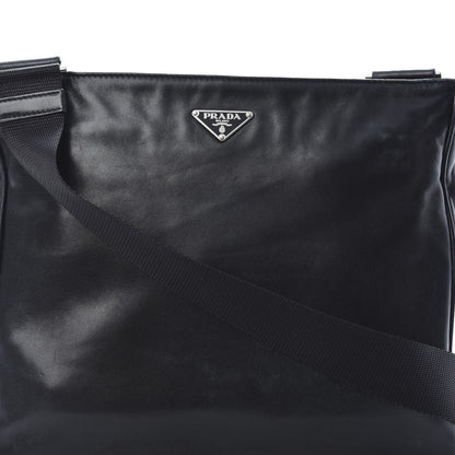 Prada Nappa Flat Messenger Bag Black 8 of 15