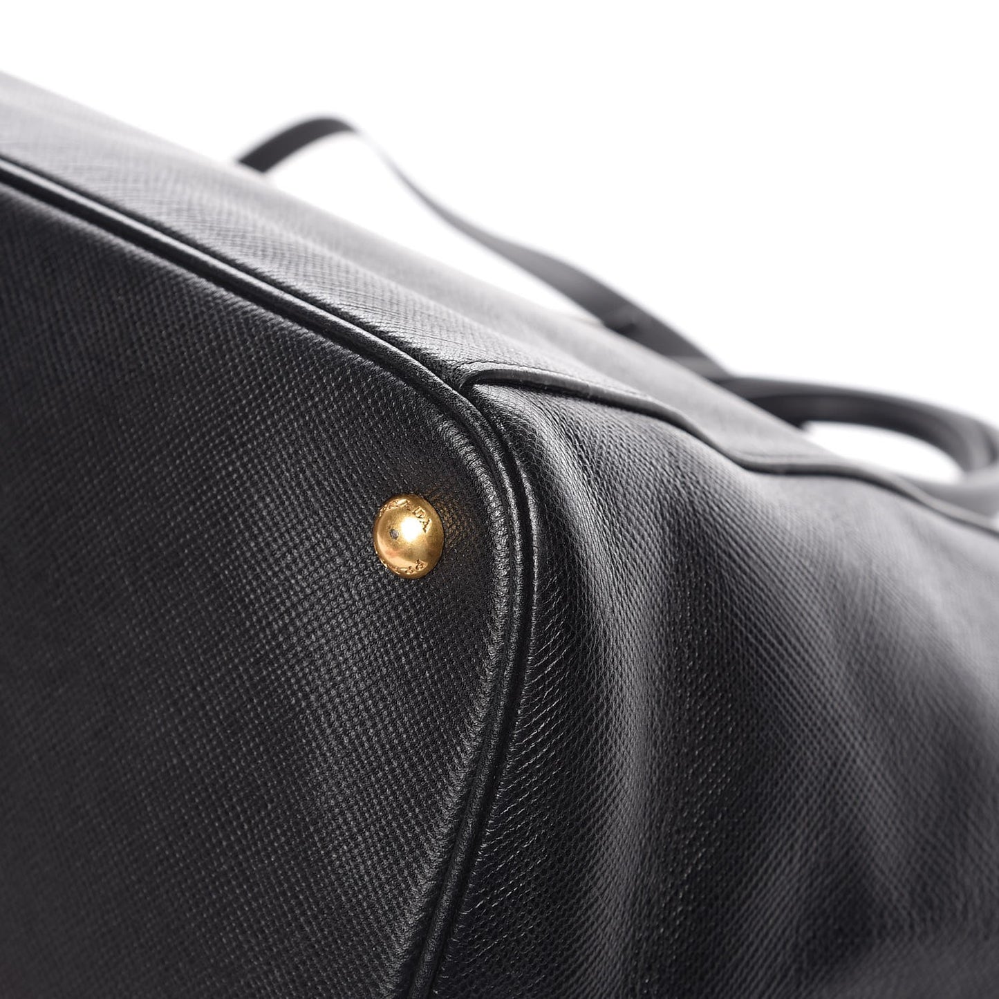 Saffiano Cuir Front Pocket Tote Black