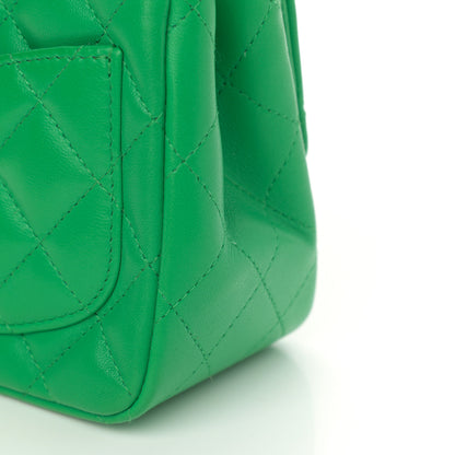 Chanel Lambskin Quilted Mini Square Flap Green 13 of 14