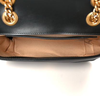Gucci Calfskin Matelasse Mini GG Marmont Shoulder Bag Black 5 of 11