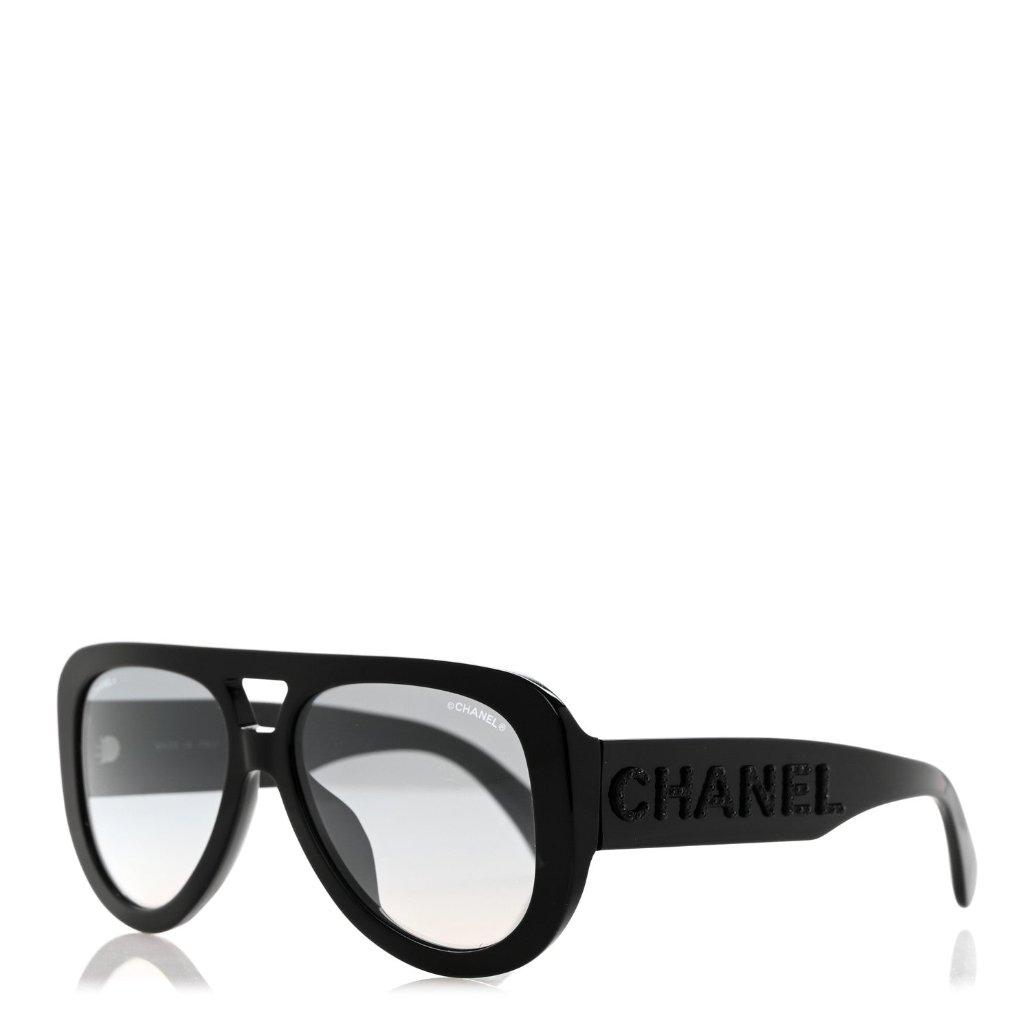 Chanel Resin Polarized Sunglasses 5423-B Black 1 of 8