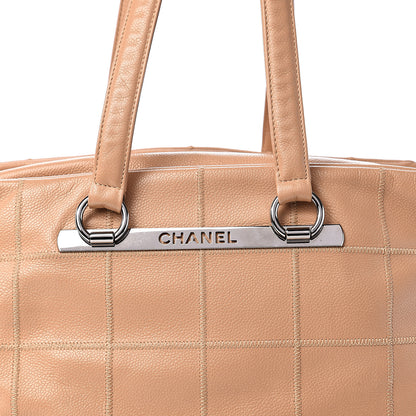 Chanel Caviar Square Stitched Tote Beige 15 of 15
