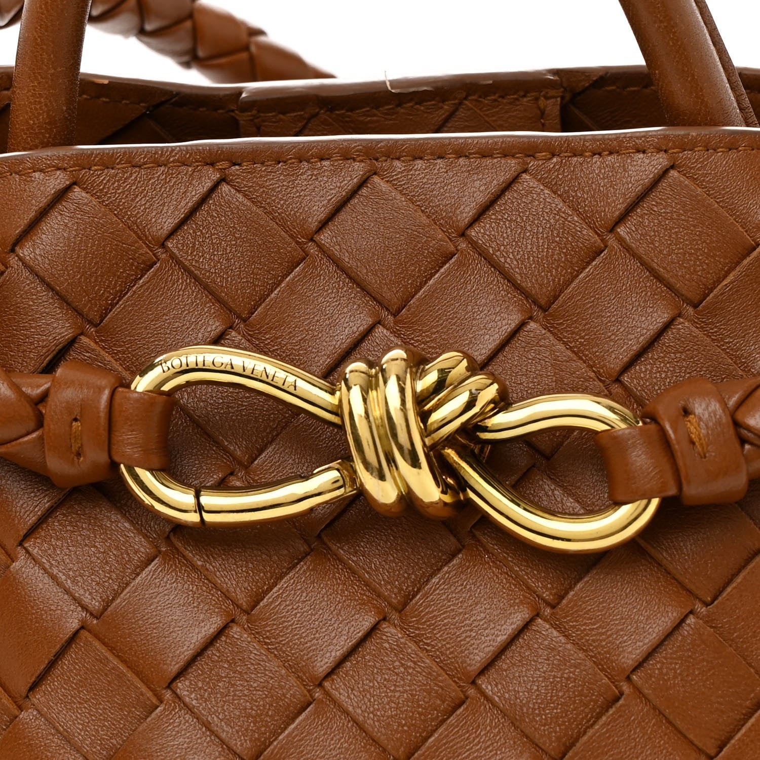 Bottega Veneta Nappa Intrecciato Medium Andiamo Shoulder Bag Cognac 7 of 11
