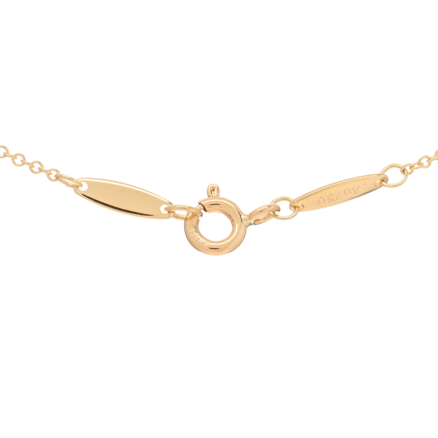 Tiffany 18K Yellow Gold Diamond .17ct Elsa Peretti Diamonds by the Yard Pendant Necklace 3 of 4