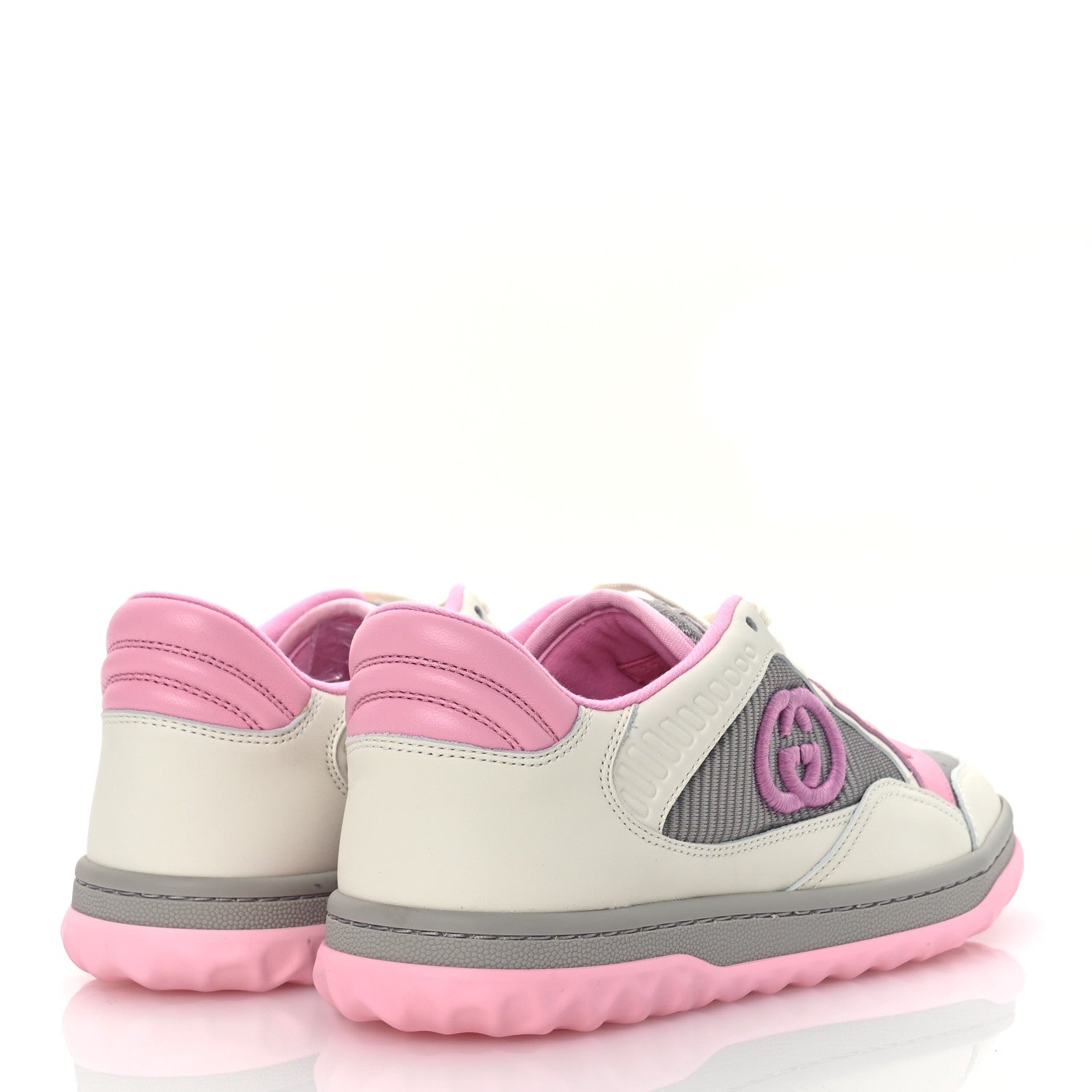 Gucci Dali Soft Calfskin Womens Mac80 Sneakers 37 Off White Grey Sky Light Rose 5 of 14