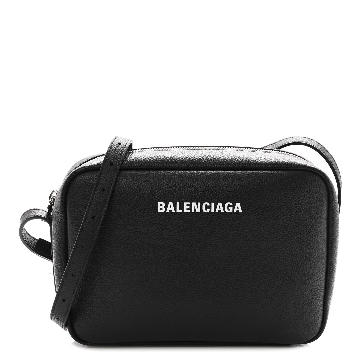 Calfskin Logo M Everyday Camera Bag Black