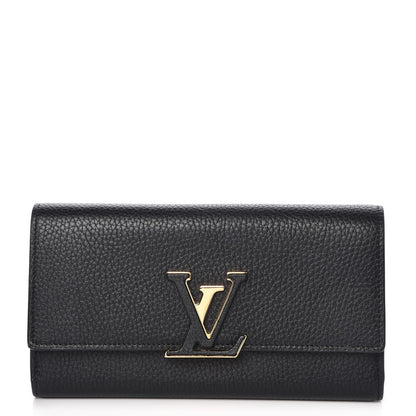 Louis Vuitton Taurillon Capucines Wallet Black 1 of 8