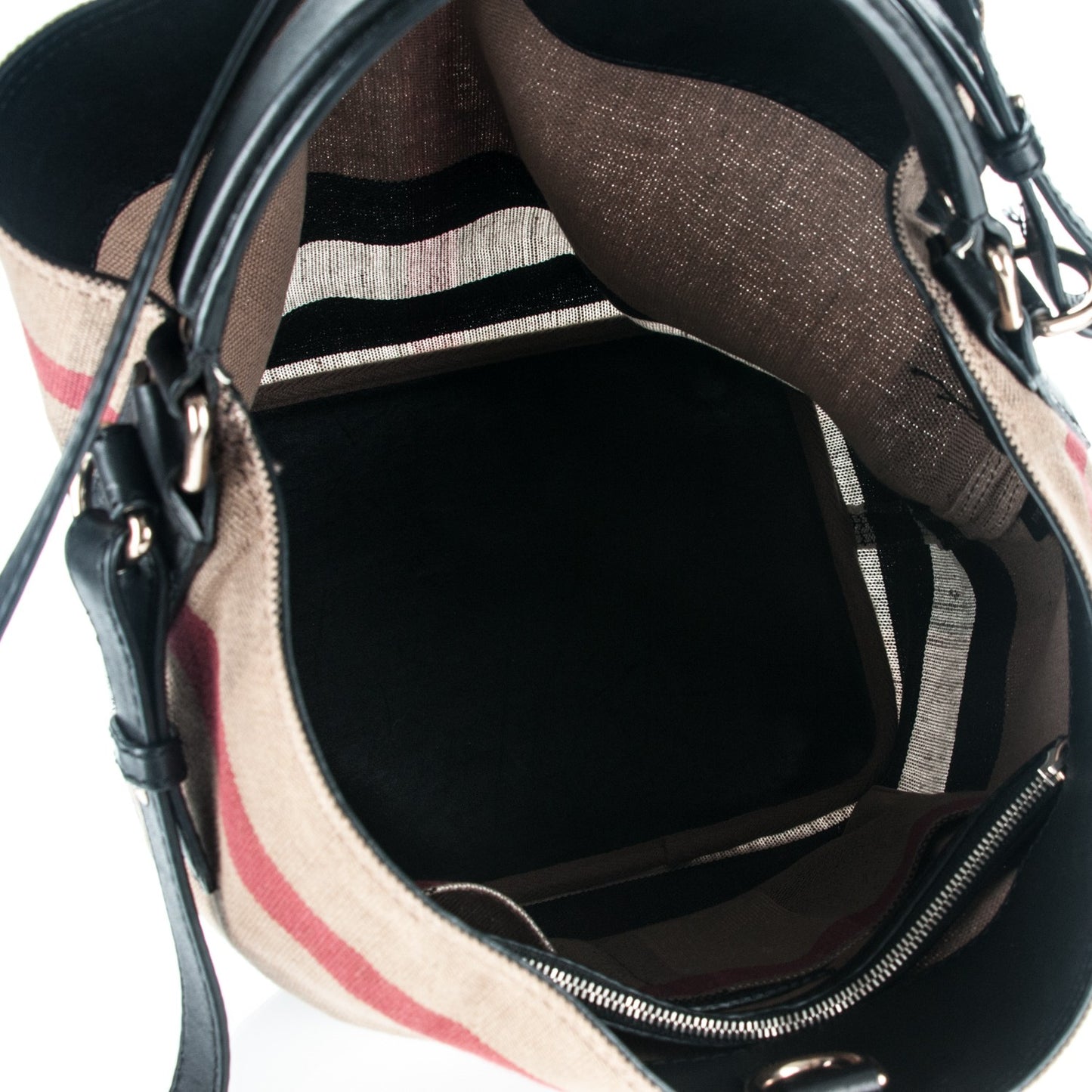 Canvas Mega Check Medium Ashby Hobo Black