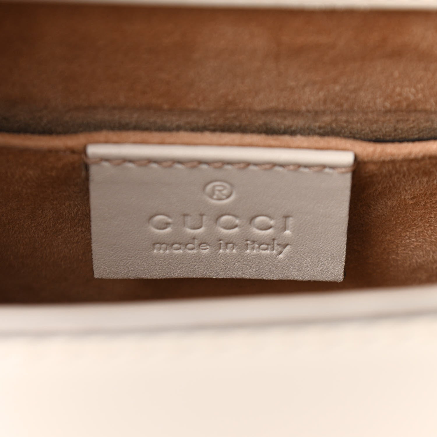 Gucci Calfskin Mini Sylvie Chain Shoulder Bag White 6 of 12