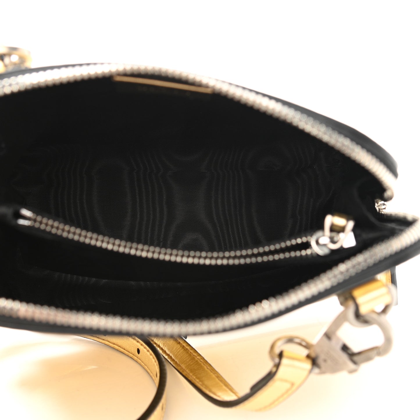 X SEGA Calfskin GUCCY Stars Mini Dome Shoulder Bag Gold