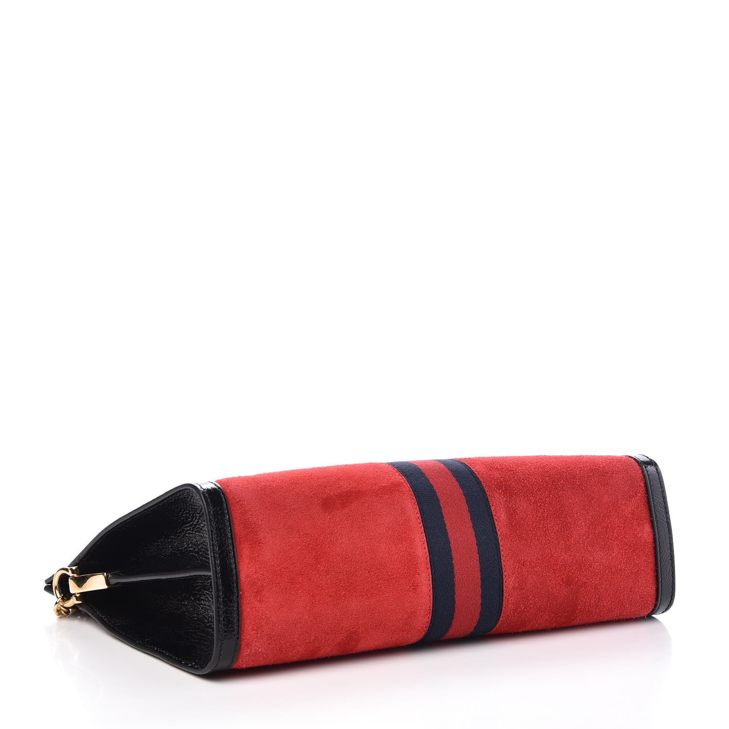 Gucci Suede Patent Web Medium Ophidia Chain Shoulder Bag Hibiscus Red Black 4 of 8
