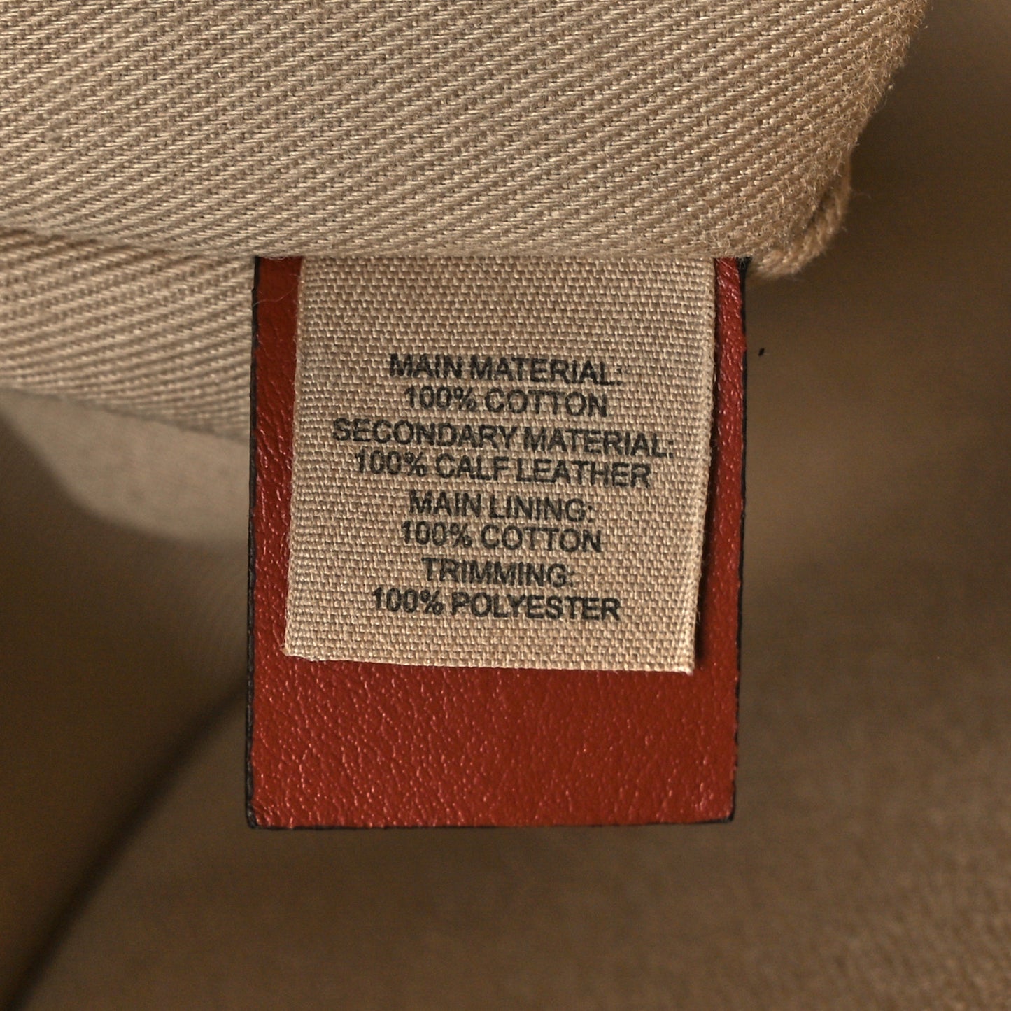 Cotton Calfskin Large Woody Ribbon Tote White Brown