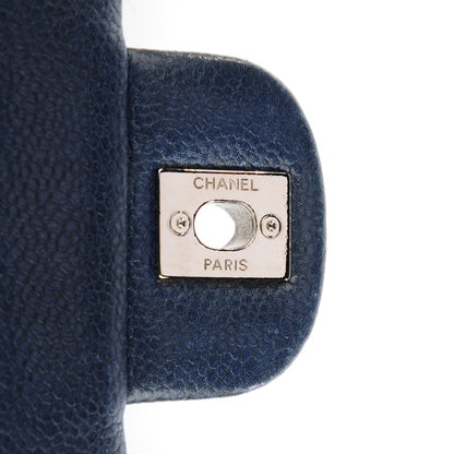 Chanel Caviar Quilted Medium Double Flap Navy 5 of 8
