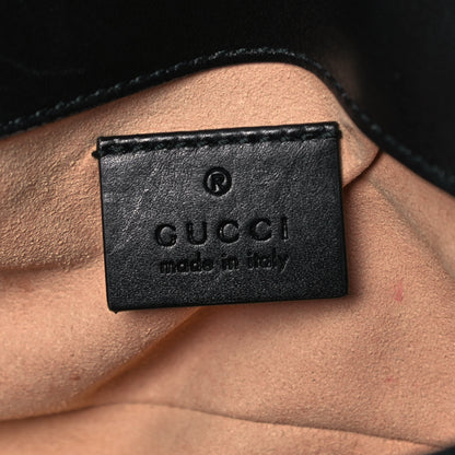 Gucci Calfskin Matelasse Super Mini GG Marmont Shoulder Bag Black 8 of 10