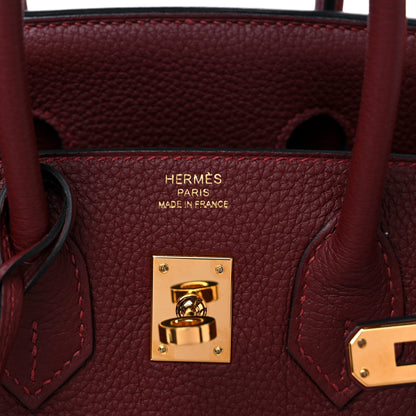 Hermes Togo Birkin 25 Rouge H 6 of 12