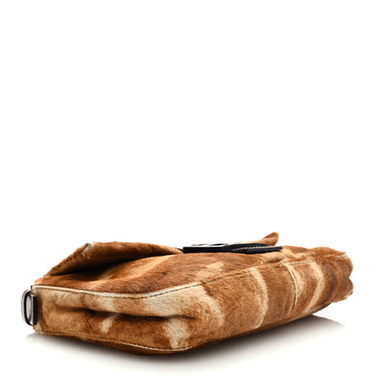 Fendi Calf Hair Zebra Print Baguette Brown 4 of 8