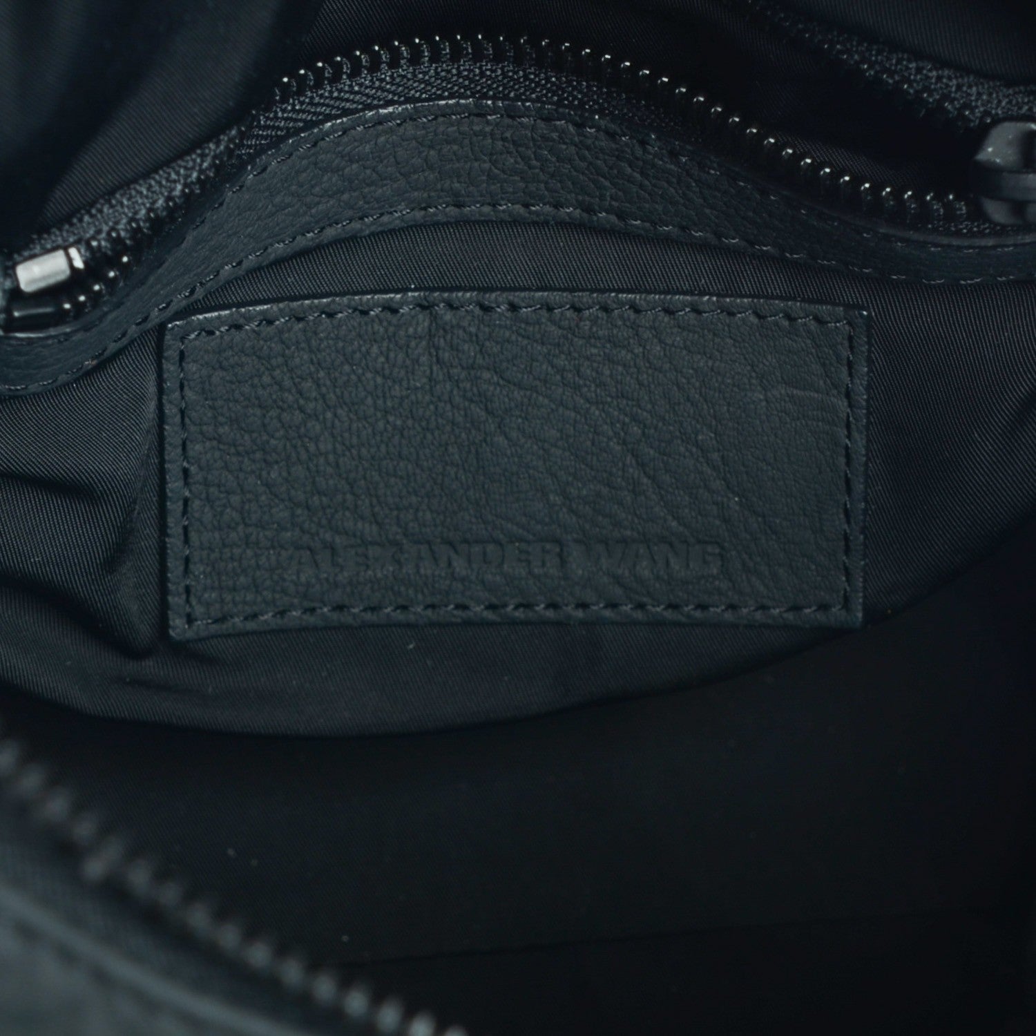 Alexander Wang Pebbled Lambskin Rockie Black Iridescent Hardware 6 of 8
