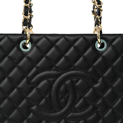 Chanel Caviar Quilted XL Grand Shopping Tote GST Black 8 of 10