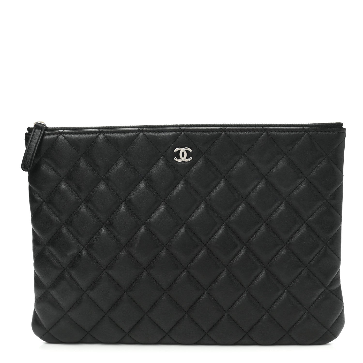 Chanel Lambskin Quilted Medium Cosmetic Case Black 1 of 8