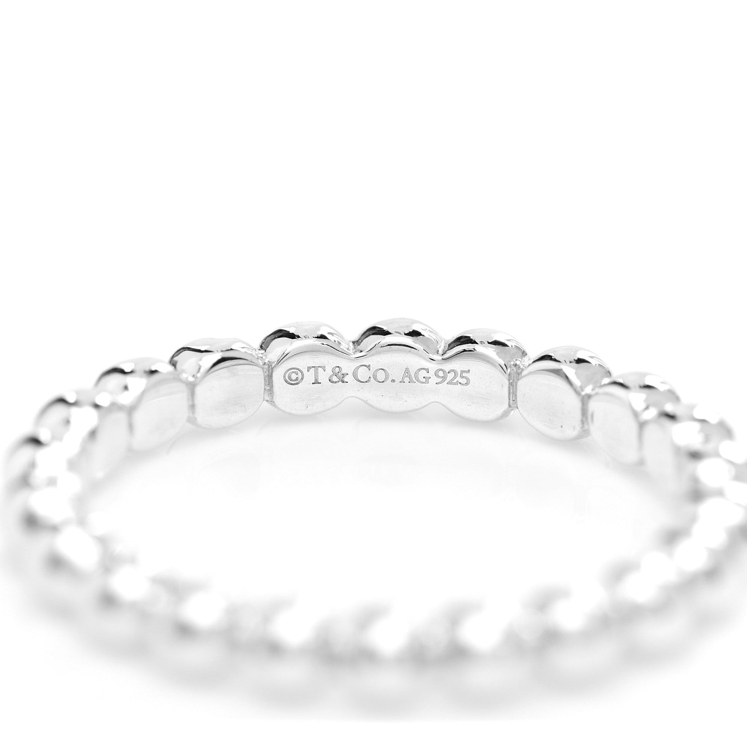 Tiffany Sterling Silver HardWear Bead Ring 58 8.5 4 of 4