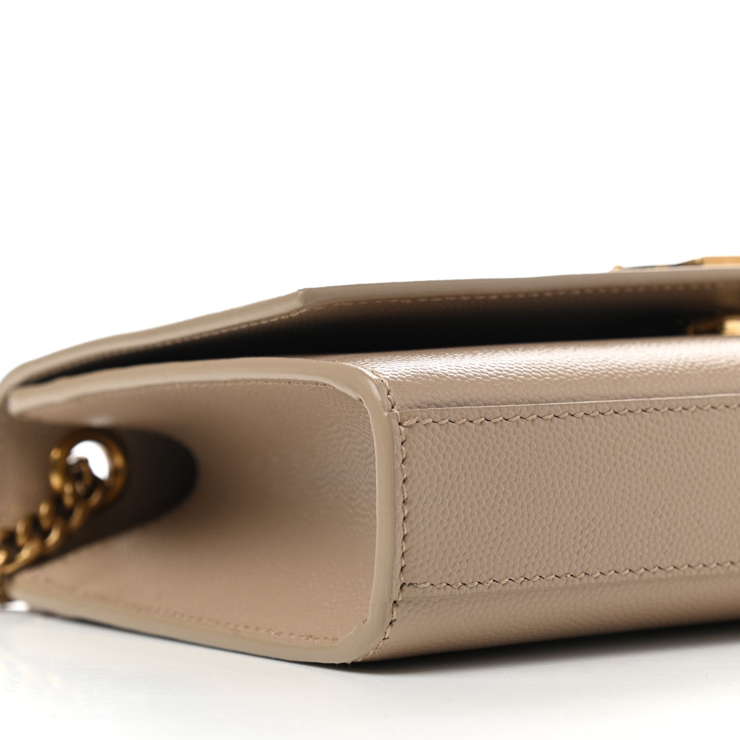 Saint Laurent Grain De Poudre Small Monogram Kate Satchel Dark Beige 10 of 12