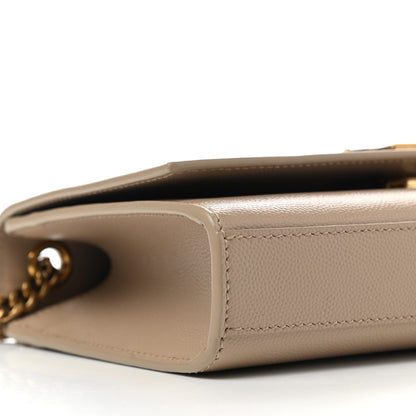 Saint Laurent Grain De Poudre Small Monogram Kate Satchel Dark Beige 10 of 12