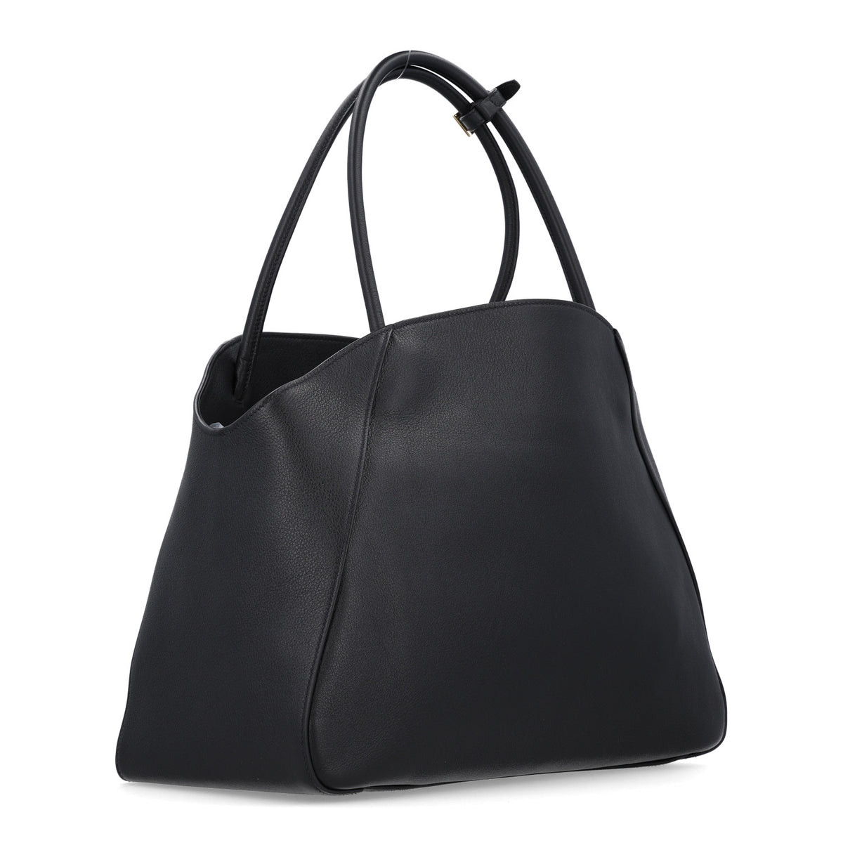 Soft Grain Calfskin Large Tote Bag Black