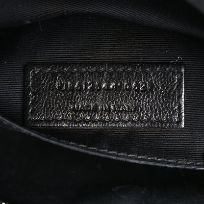 Saint Laurent Calfskin Matelasse Monogram Monochrome Lou Camera Bag Black 7 of 9