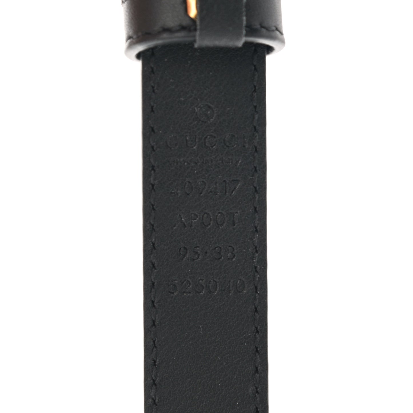 Calfskin Double G 20mm Belt 95 38 Black