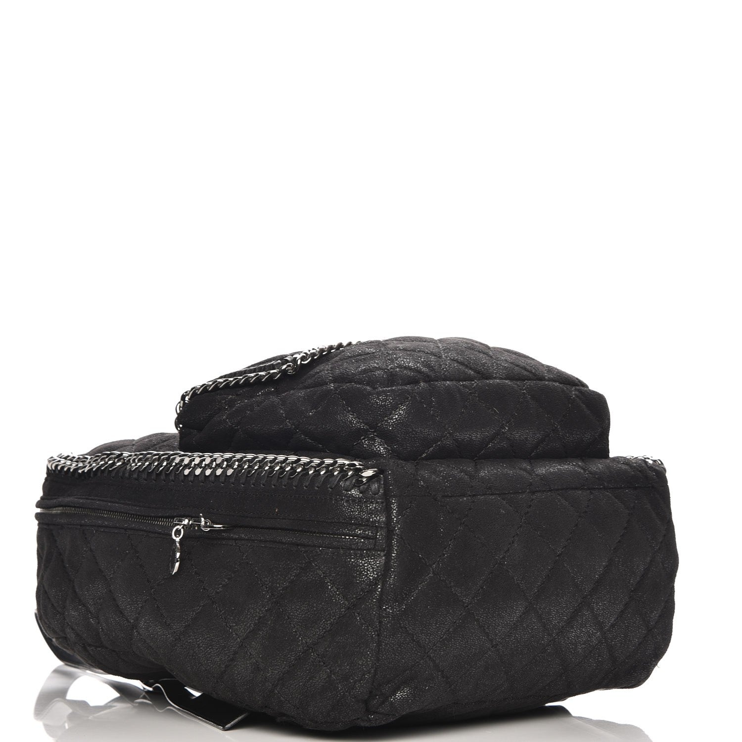 Stella McCartney Shaggy Deer Quilted Falabella Backpack Black 4 of 8