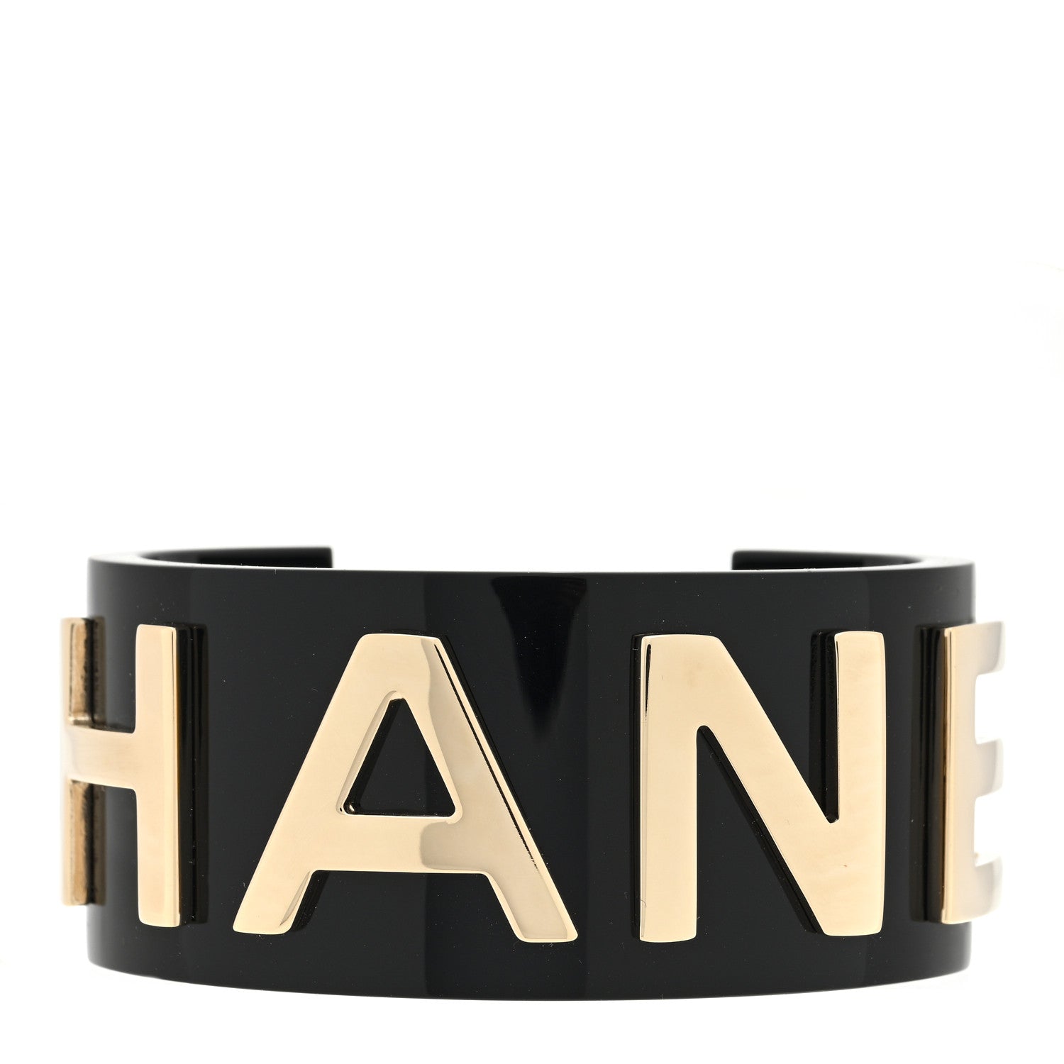 Chanel Resin Metal Cuff Black 1 of 4