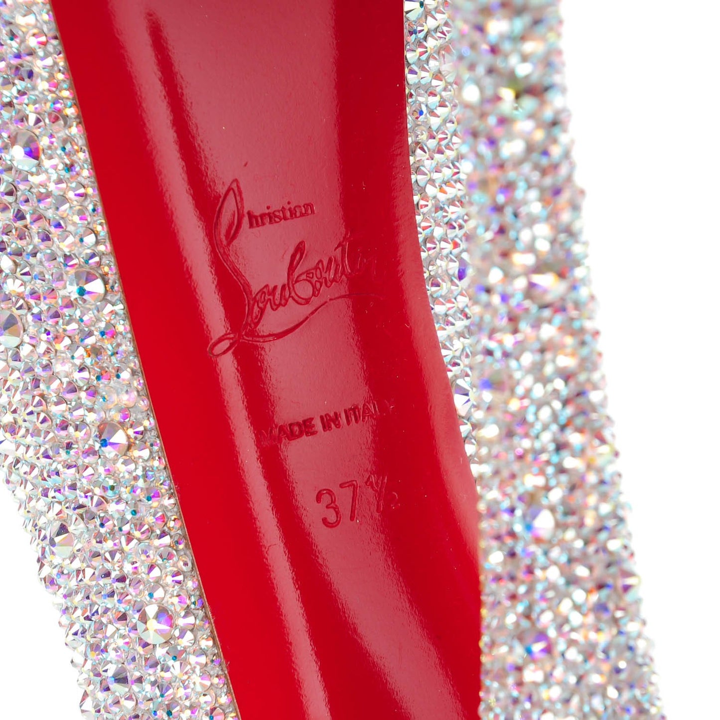 Crystal Suede Burma Daffodile Strass 160 Pumps 37.5 Aurora Boreale