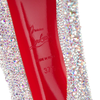 Christian Louboutin Crystal Suede Burma Daffodile Strass 160 Pumps 37.5 Aurora Boreale 6 of 7