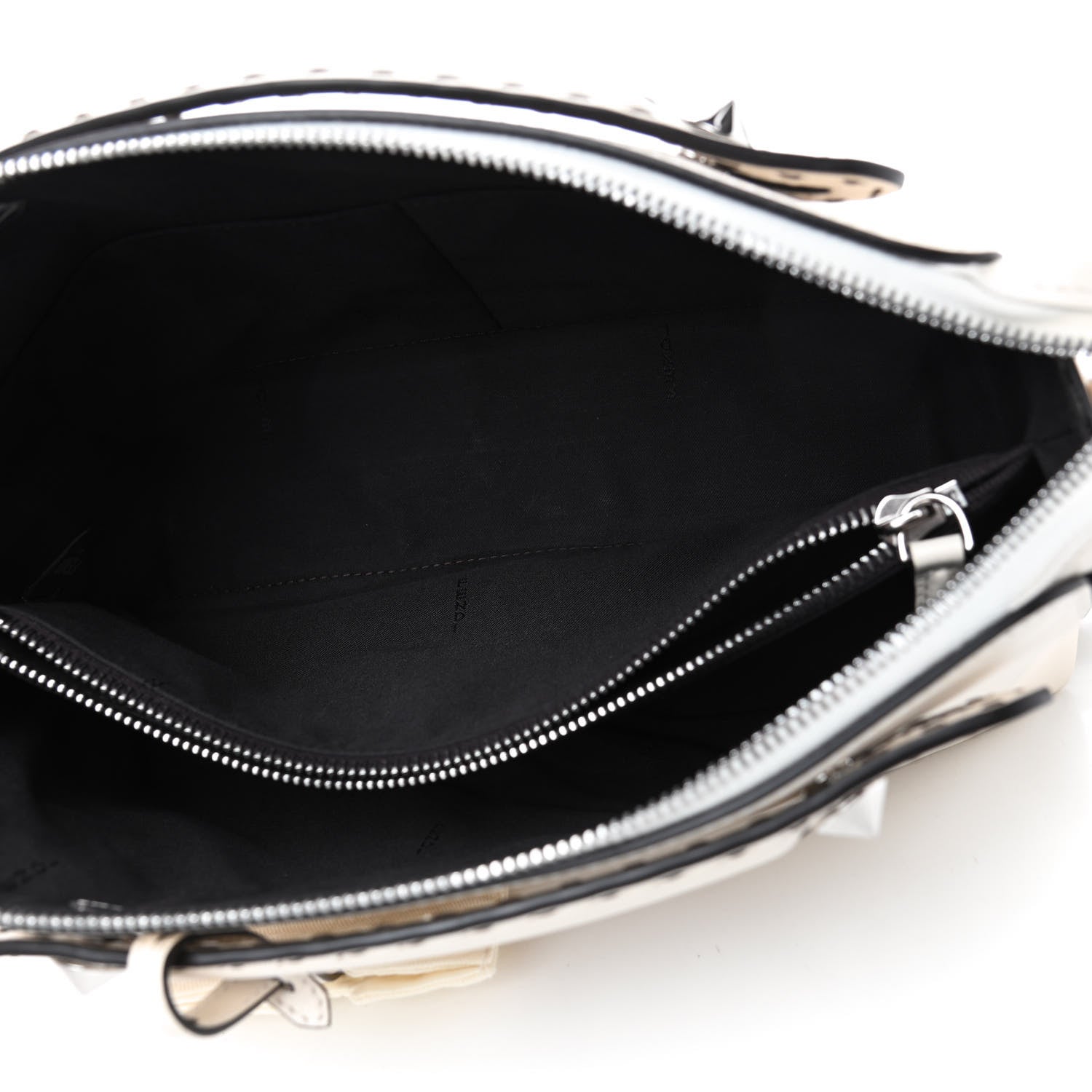 Fendi Vitello King Logo Embossed Medium By The Way Boston Bag White Ice 4 of 4